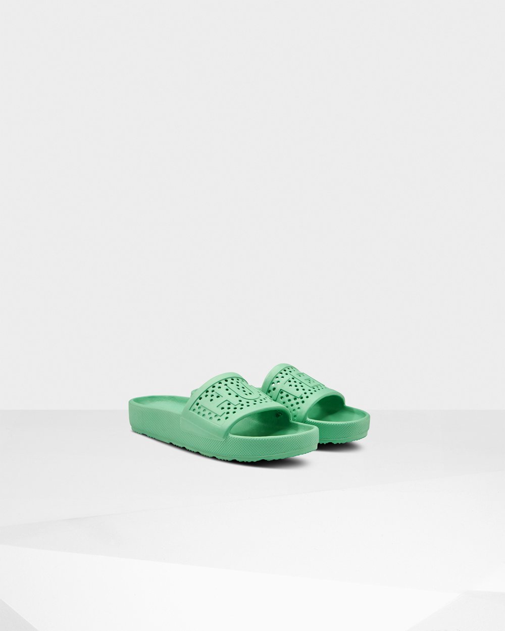 Claquette Hunter Original Lightweight Moulded Femme Vert IHRGEOD-67